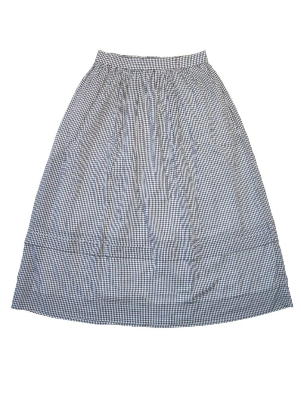 NWT GAP x Doen Gingham Midi Skirt in Navy Blue White Cotton S - Picture 5 of 6